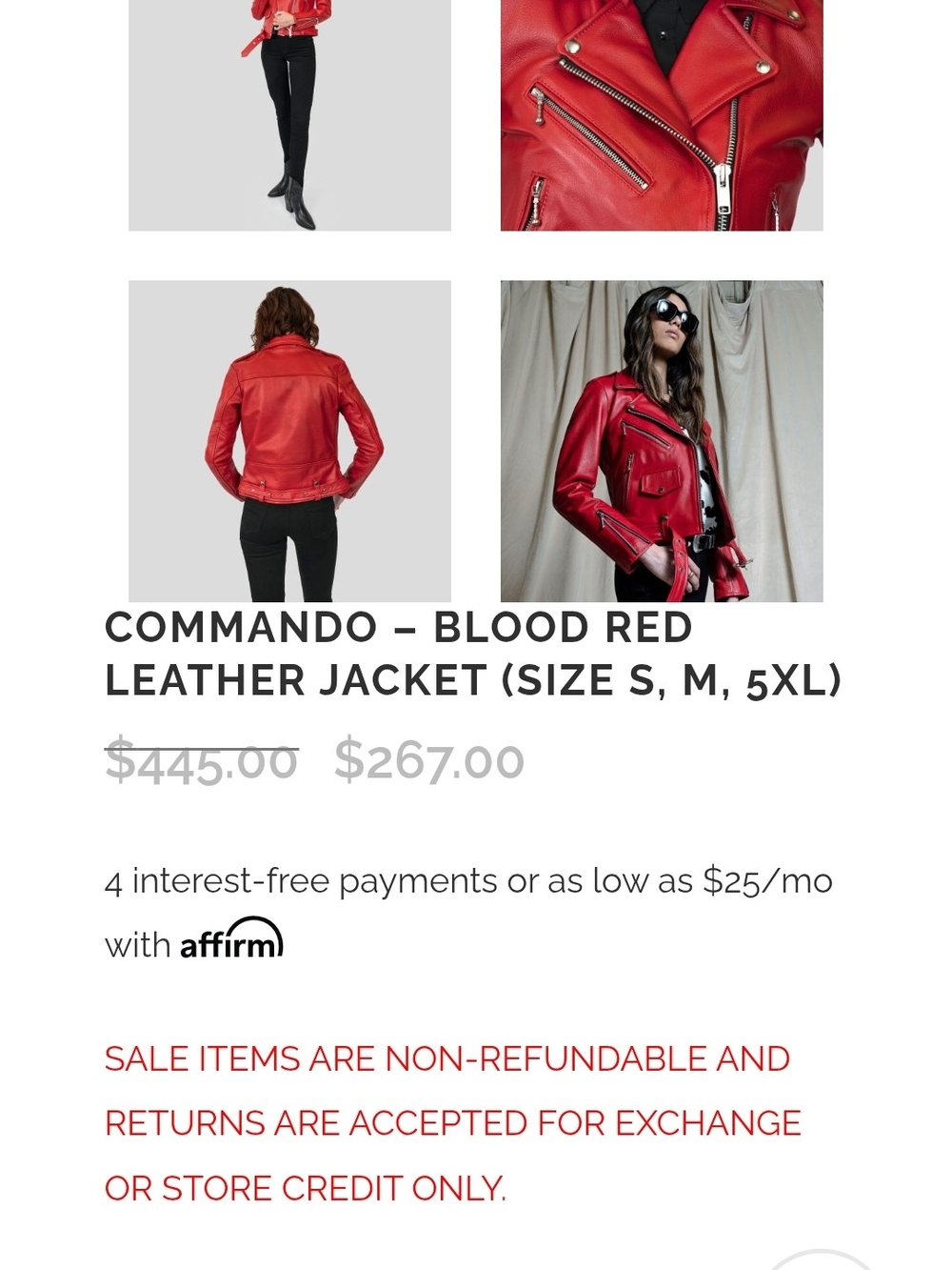Red Leather Jacket - Picture 10 of 10